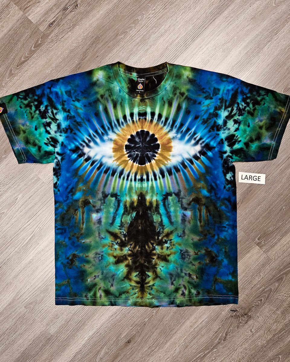 Black and Blue Tie Dye Shirt