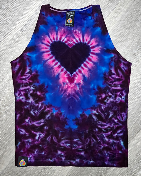 SMALL Fitted Tank Top Glowing Heart