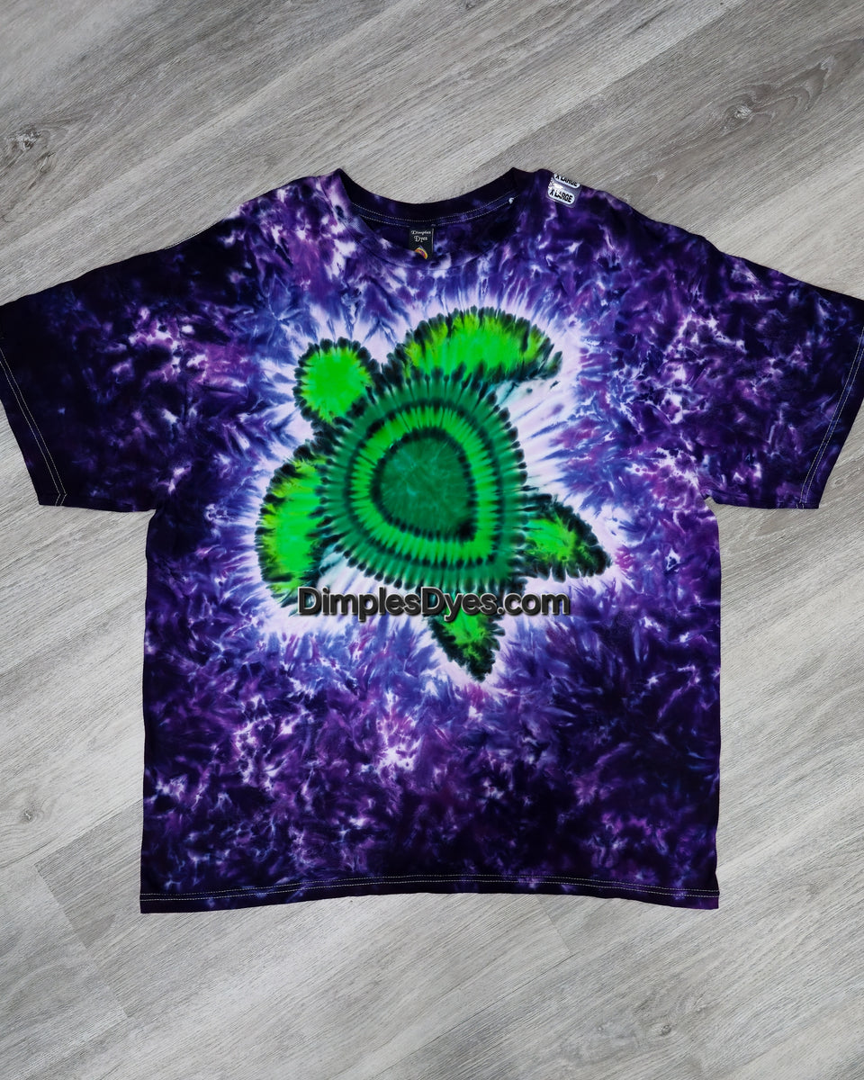 【WANIMA】Tye Dye Tee 緑×青×紫 XL【新品未開封】 XLarge Purple Turtle Adult Short Sleeve Tee – Dimple's Dyes