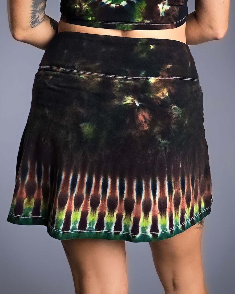 Foldover Mini Skort With Pockets Winter Forest – Dimple's Dyes Foldover Mini Skort With Pockets Winter Forest – Dimple's Dyes