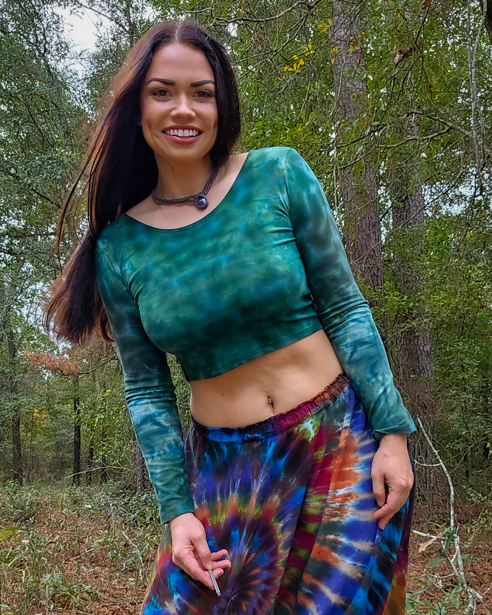 Winter Forest Long Sleeve Crop Top – Dimple's Dyes