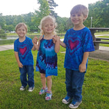 Kids Bright Blue Heart T-Shirt