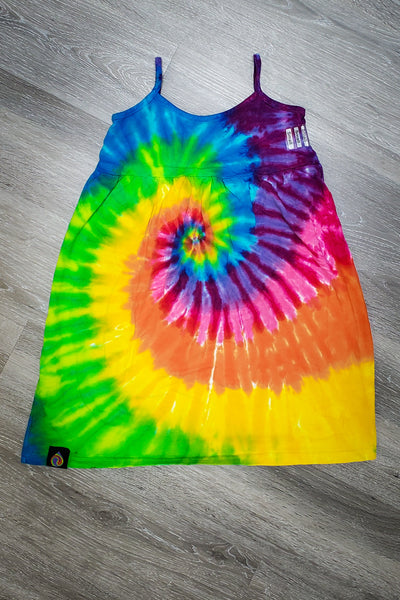 Rainbow Swirl Kids  Tank Dress