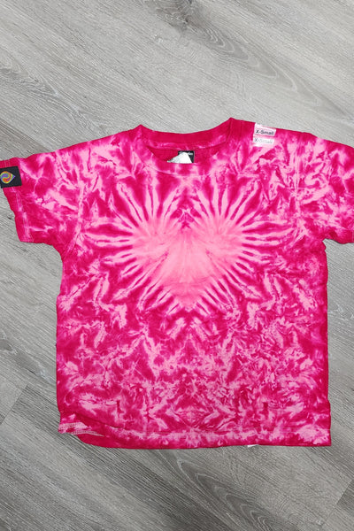 Kids Pink Heart Short Sleeve T-Shirt