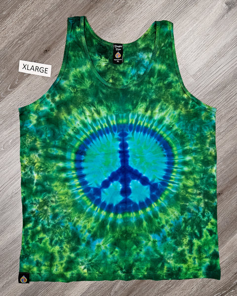 Green Peace Sign Adult Tank XLARGE