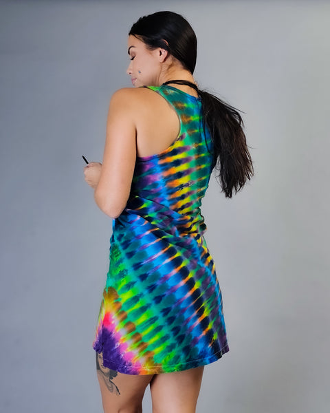 Rainbow DNA Tank Dress Cover Up Tunic