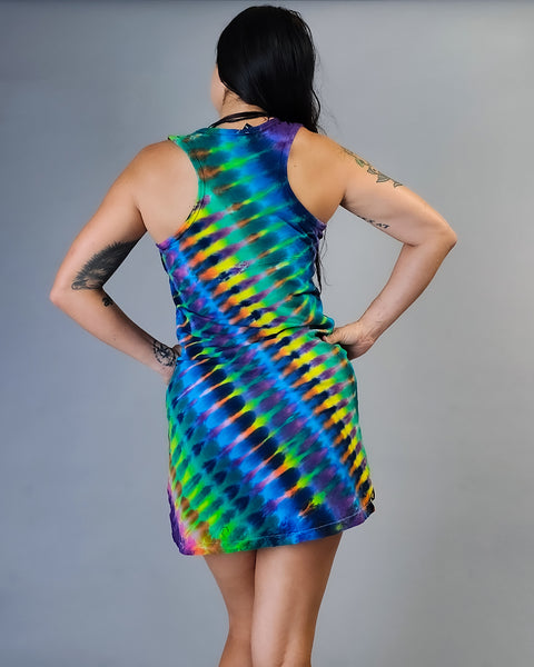 Rainbow DNA Tank Dress Cover Up Tunic