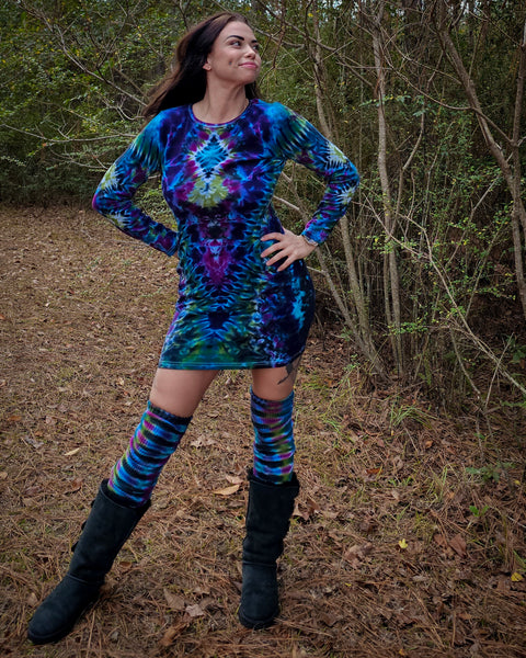 Electric Forest Trip Long Sleeve Mini Dress