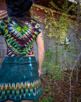 Large Earth Rainbow OUTFIT Side Slit Mini Skort With Pockets