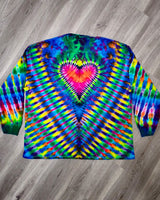 4XL Rainbow Love Trip Heart Adult Long Sleeve