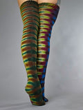 Earth Rainbow Thigh High Socks