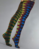 Earth Rainbow Thigh High Socks