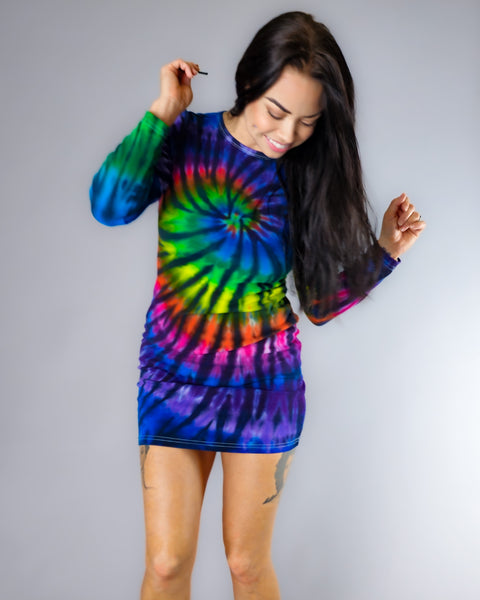 Midnight Rainbow Long Sleeve Mini Dress Midnight Rainbow Long Sleeve Mini Dress