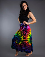 Midnight Rainbow Swirl Jersey Knit Maxi Skirt