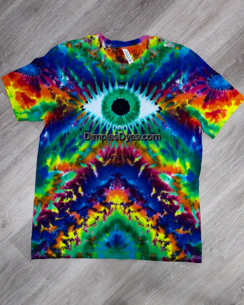 XL Rainbow Eye Love Sleeve Adult Short Sleeve Tee