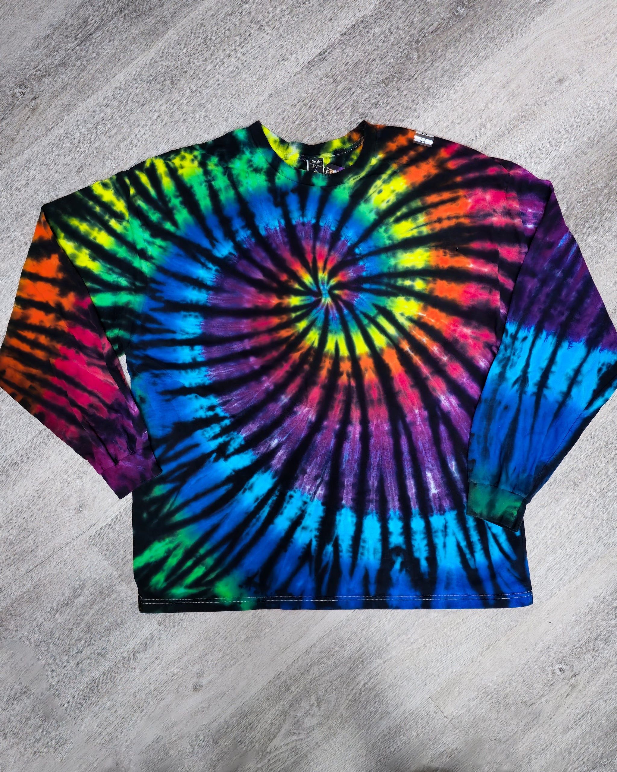 3XL Midnight Rainbow Adult Long Sleeve Tee – Dimple's Dyes