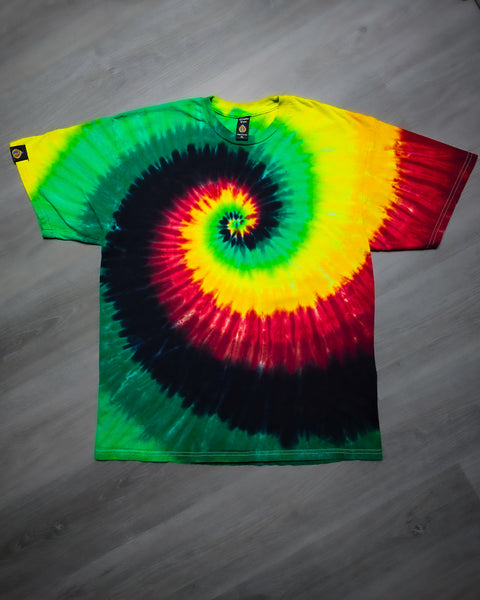 XL Rasta Swirl Adult Short Sleeve Tee