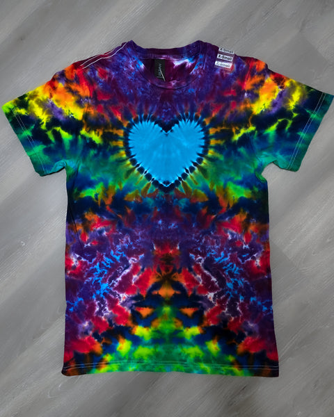 XS Rainbow Heart Adult Short Sleeve