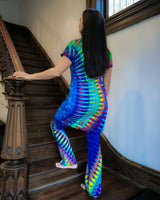 Rainbow DNA V-Neck T-Shirt Dress Coverup Tunic