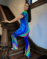 Rainbow DNA V-Neck T-Shirt Dress Coverup Tunic