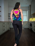 Midnight Rainbow Love Fitted Tank Top