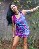 Violet Pink Heart Tank Dress Cover Up Tunic