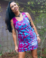 Violet Pink Heart Tank Dress Cover Up Tunic