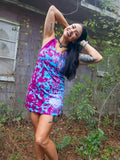 Violet Pink Heart Tank Dress Cover Up Tunic