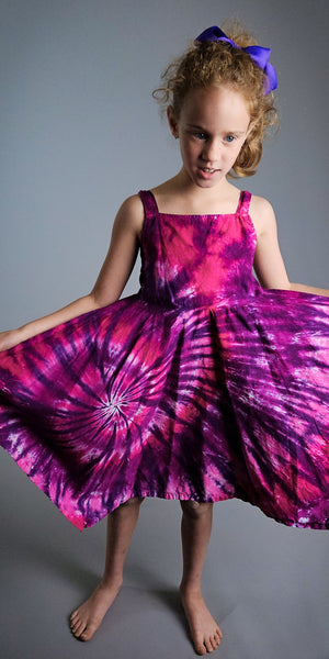 2T or Medium Swirly Pink Cotton Asymmetric Kids Dress 2T or Medium Swirly Pink Cotton Asymmetric Kids Dress
