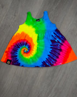 Rainbow Swirl Kids Tank Dress