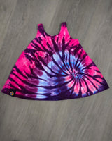 Pinky Purple Swirl Kids Tank Dress