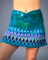 Foldover Mini Skort With Pockets Electric Forest