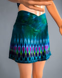 Foldover Mini Skort With Pockets Electric Forest