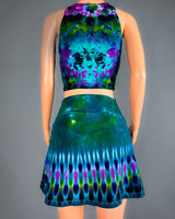 Foldover Mini Skort With Pockets Electric Forest