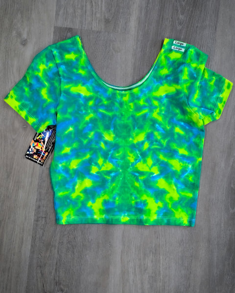Clearance! Reptar Crinkle Short Sleeve Crop