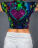 S or M Rainbow Love Short Sleeve Babydoll Crop Top (Copy)