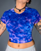 S or M Ice Dream Short Sleeve Babydoll Crop Top