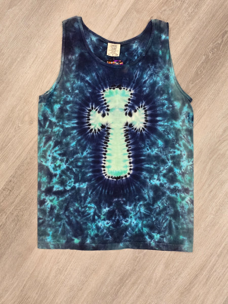 Clearance! Small Blue Cross Adult Tank LARGE