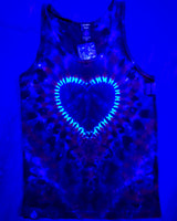 XSMALL Black Light Reactive Adult Tank Top