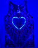 XSMALL Black Light Reactive Adult Tank Top
