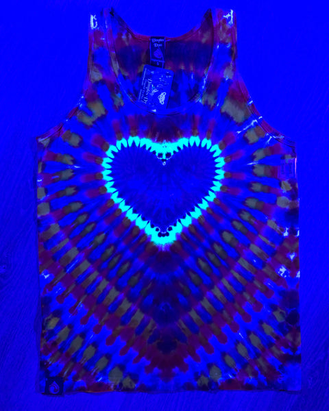 SMALL Sunrise Black Light Reactive Adult Tank