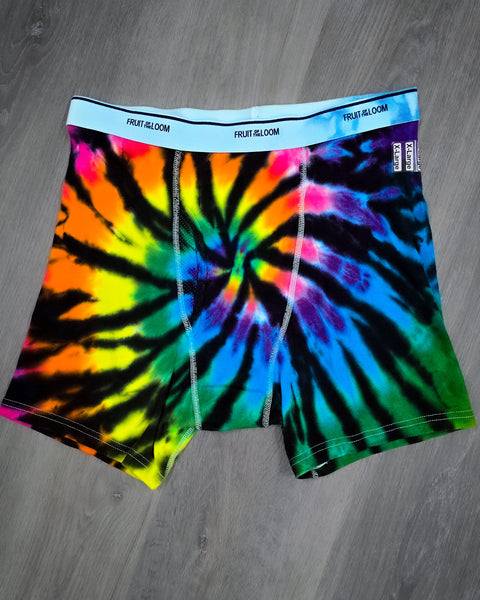 Clearance! S or XL Light Midnight Rainbow Swirl Boxer Briefs