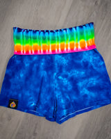 Pink Rainbow Love Yoga Shorts