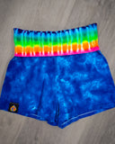 Pink Rainbow Love Yoga Shorts