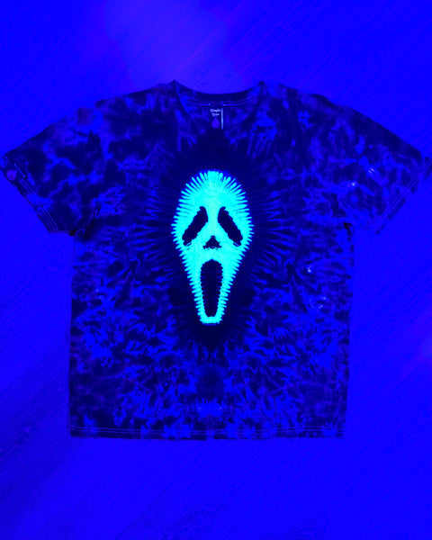 Blacklight Blood Red Ghostface Adult Short Sleeve