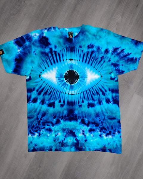 L or 2XL Blue Eyeball Adult Short Sleeve