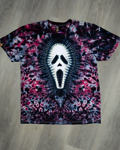 Blood Red Ghost Face Adult Short Sleeve