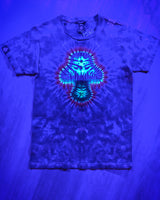 S BLACKLIGHT Mushroom Adult Short Sleeve in Bluebird