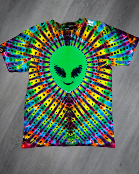 M Special Dark Rainbow We Come In Peace Adult Short Sleeve
