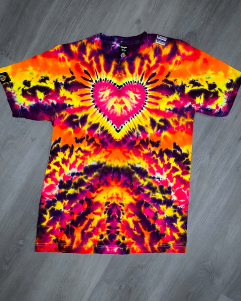 M BLACKLIGHT Sunrise Heart Adult Short Sleeve Tee